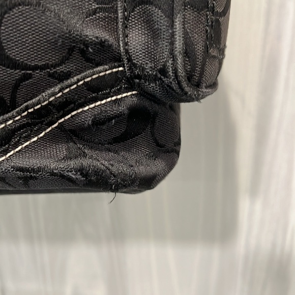REHAB‎ Coach Black Monogram Handbag with Corner Rubs and Piping Exposure - Picture 8 of 13